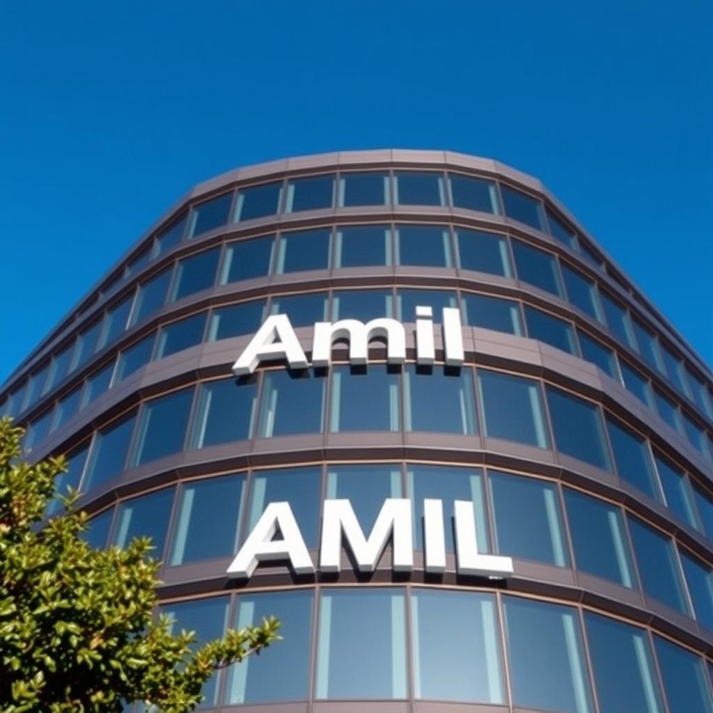 Sede da Amil no Brasil com logo da empresa Sede da Amil no Brasil com logo da empresa